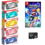 NEW Nintendo Switch Lite + MARIO RABBIDS SPARKS OF HOPE - PICK YOUR COLOR + 16GB