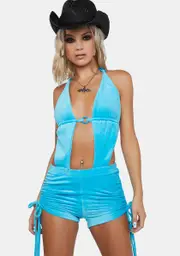 Look My Way Velour Romper