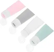 SOESFOUFU 4pcs Bottle Set Toiletry Bottles Refillable Travel Containers Travel Essentials Toiletries Silicone Travel Bottles Empty Shampoo Container Travel Containers for Liquids
