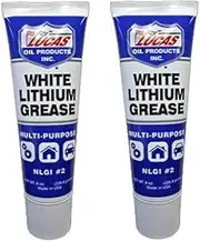 Lucas Oil 2 Pack White Lithium Grease - 8 Ounce Tube, Recommended for Household & Automotive Use, Prevent Corrosion, 8 Ounces