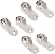 LABRIMP 6pcs Curtain Rod Bracket Closet Pole Bracket Shower Rod Holders Curtain Pole Socket Metal Clothline Pole Pedestals Home Rod Flanges Rod Mount Clothes Pole Seat Alloy Clothes Rail
