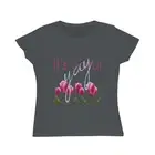Women's classic t-shirt, organic cotton, S-2XL, in "It's Satur-yay"