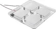 12/24V RV Interior Ceiling LED Square Acrylic Panel Light with Touch On/Off Dimming 3 Color Dimmable RV Camper Accessory(Three Color LED)