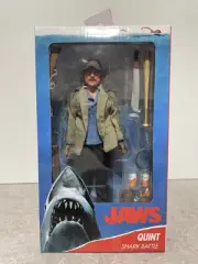 NECA JAWS Movie Shark Battle Quint 8" Reel Toys Figure READ DESCRIPTION
