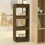 Brown Oak Book Cabinet Room Divider Storage Organizer 40x30x103 cm Engineered