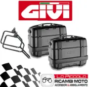 Set Givi Suitcases Side All. TRK46B Black + Brackets Honda XL 700 V Trans Alp