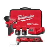 Milwaukee Impact Driver 1/4" 12-Volt Brushless Cordless + Oscillating Multi-Tool