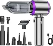 Car Vacuum Cleaner Wireless Vacuum Cleaner Car Vacuum Cleaner High Power Portable Wireless Mini Handheld Strong Suction Cleaner Machine Portable(Purple)