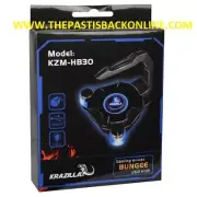 GAMING KRAZILLA KZM-HB30 BLUE LED MOUSE BUNGEE w/USB 2.0 HUB BLACK AND BLUE NEW!