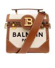 Ecru canvas B-Buzz 23 bag with brown leather panels One size Brown