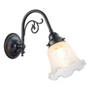 Lorna Black Wall Lights Roseville Frost Etched Period Lighting 5008 Victoriana Inspirations