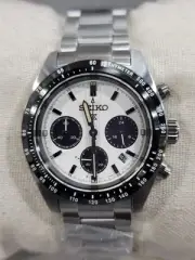 Seiko Prospex Solar Chronograph Men's 39mm White Dial Watch Speedtimer SSC813