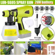 160000ML Electric Cordless Paints Sprayer Ryobi 20V Battery High Power Spray Gun