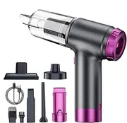 Car Vacuum Portable,6000Pa High Power Cordless Vacuum for Car | Auto Vacuum Powerful Suction, Compressed Air Duster, Rechargeable Portable Vacuum for Car Home Cleaning