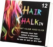 kokiya Temporary Hair Coloring Chalk Washable Hair Chalk Dye Birthday Gifts Temporary Hair Dye for Kids and Teen Party Children's Day Halloween