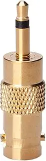 3.5mm Mono to BNC Adapter, BNC Female Jack to 3.5mm TS Male Plug, Gold Pated Bidirection Connector, SDI Coaxial Cables Adaptor for CCTV Surveillance Camera DVI DAB CB Radio Antenna