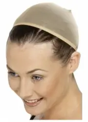 Soft Wig Cap Hair Stocking Net Light Brown Hair Control Dress Costume Accessory