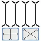 Bed Sheet Fasteners Straps - 4 Pack Adjustable Bed Sheet Holder Strap for Bed...