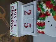 Christmas snowman countdown block calendar