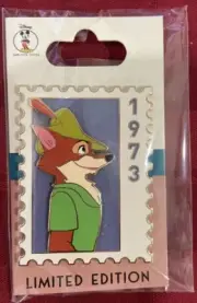 DEC Animal Postage Stamp Pin Disney Robin Hood Fox 2022 1973