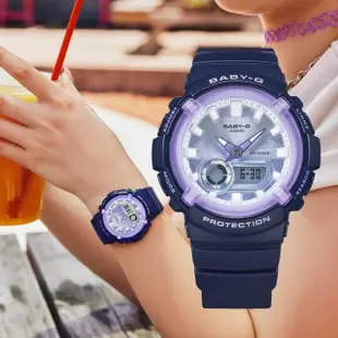 【CASIO 卡西歐】BABY-G 魔幻紫 夢幻雙顯手錶(BGA-280DR-2A)