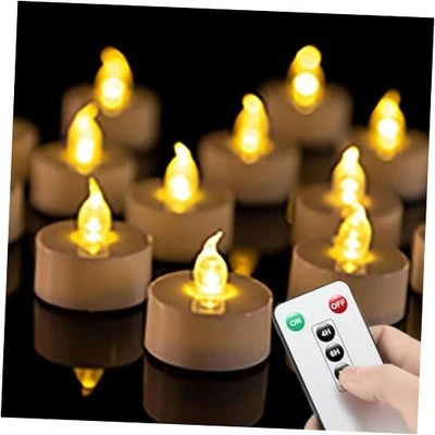 LED Tea Light Remote ControlCandles,50pack Flickering 50pcs warm yellow Remote