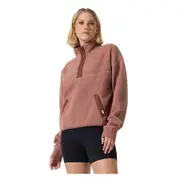 Ell/Voo Womens Bria Sherpa Fleece Half Zip Pullover