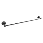 ACA Bath Wall Round Towel Rack Single Rail Ring Stainless Steel 304 Black 800mm