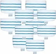 10 Pack Mop Pads Replacement for Black + Decker Steam Mop FSM1610/ FSM1630 Washable Mopping Pad Accessories Microfiber
