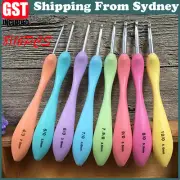 8/16x Sewing Tool Crochet Hooks DIY Kit Yarn Knitting Needles Ergonomic Grip Set