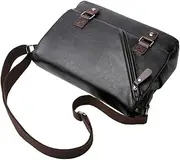 [BESTYASH] Men's Pu Briefcase Envelope Bag Multi-use Shoulder Bag for Work Travel Books Electronics Waterproof