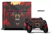 Designer Skin for PS4 Playstation 4 Console System & 2 Controller Decals DIREWLF