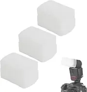 Flash Softbox Diffuser, 3Pcs Mini Polyethylene Camera External Speedlite Light Reflector Soft Light Box for 580EX Top Flash Studio Portrait Photography