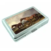 Horse Em1 Silver Metal Cigarette Case RFID Protection Wallet