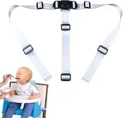 Baby High Chair Strap, Kids Chair Safety Belt, Kids High Chair Straps Replacement for IKEA Antilop High Chair, Heavy Duty 3 Point Harness Seat Belt, Adjustable & Durable Polyester Baby Safety Belt