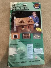 Vintage Pioneer Log Cabin Miniature DURA-CRAFT Dollhouse #PR 179 Real Wood READ