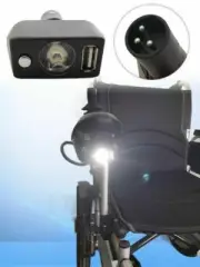 Electric Wheelchair Light 3 Pin XLR, USB Charging Adjustable Angle LED 1827