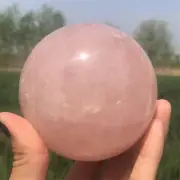 800g Natural Rose Quartz Ball Quartz Crystal Sphere Reiki Crystal Decor Gift