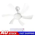 Modern Ceiling Fan with LED Light Remote Control for Bedroom (White B)