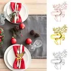 Christmas Napkin Rings Deer Shaped Holders Buckles Party Table Napkin Decor AU