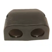 Twin Hole Surface Mount Duel Inlet Socket Heavy Duty Plastic 30mm Diameter