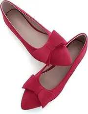 [TN TANGNEST] Ladies Pointy Toe Formal Slim Ballets Flats Bow Cute Flats Loafers Wedding Flat Shoes Ballerina Shoes