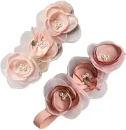 Baby Headwrap 2pcs Baby Floral Headband Hair Accessories for Baby Girl Fashionable and Adorable Match Outfit Random