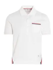 [Thom Browne] Thom Browne-Rwb Shirt Polo Bianco-Uomo 1