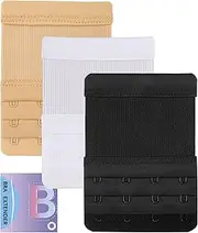 [BienBion] Women's Bra Extenders 3 Hook/2 Hook/5 Hook/4 Hook Plus Size Bra Extender,Soft Comfortable Bra Strap Extender