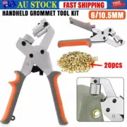 Handheld Grommet Tool Kit Eyelets Button Pliers Lightweight Manual Puncher #T