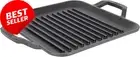 11 Inch Square Cast Iron Chef Style Grill Pan