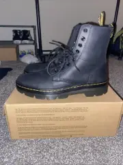 Dr. Martens Unisex Combs Leather Casual Boots, Black, Men 10