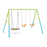 Intex Saucer And Swing Three Feature SteelKids/Childrens Backyard Swing Set 3y+
