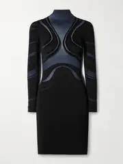 [Wolford] Wolford - Venus Paneled Stretch-jersey Mini Dress - Black - x small x small Black